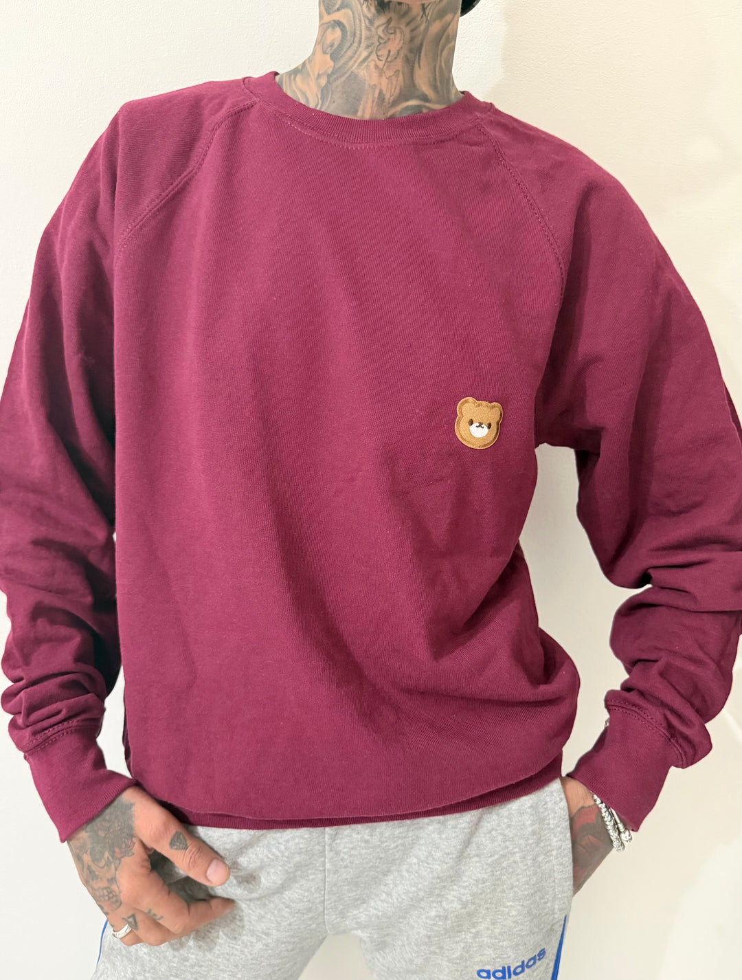 Felpa orsetto bordeaux