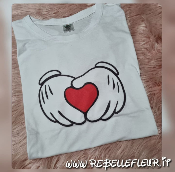 T-shirt topolino mani love