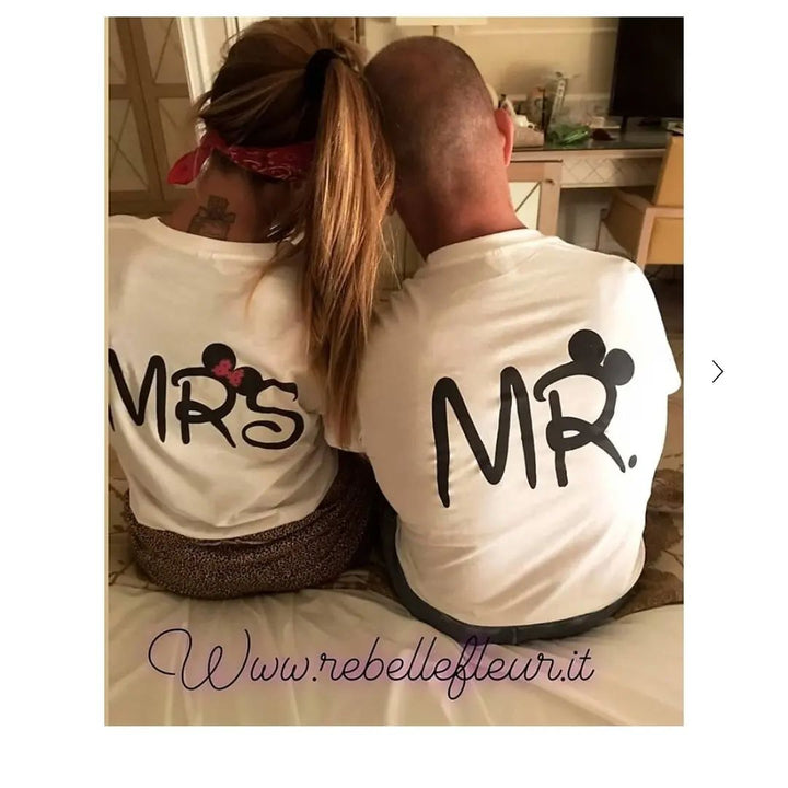 Coppia di t-shirt Mr & Mrs
