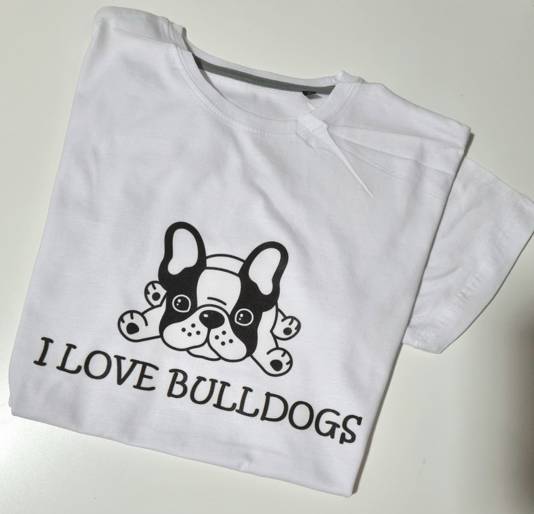 T-shirt I love bulldogs