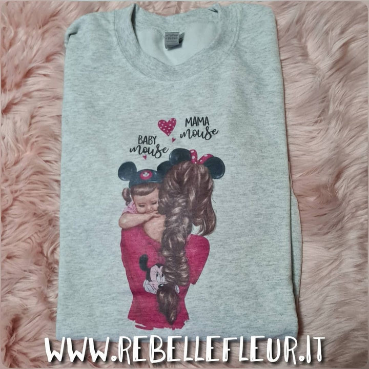 Felpa minnie e bimbo/a