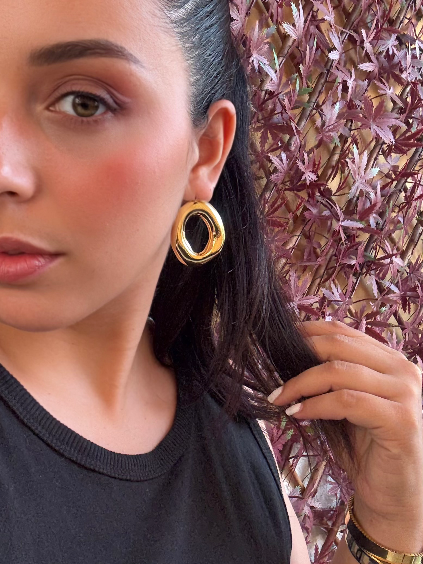 Orecchini oval gold