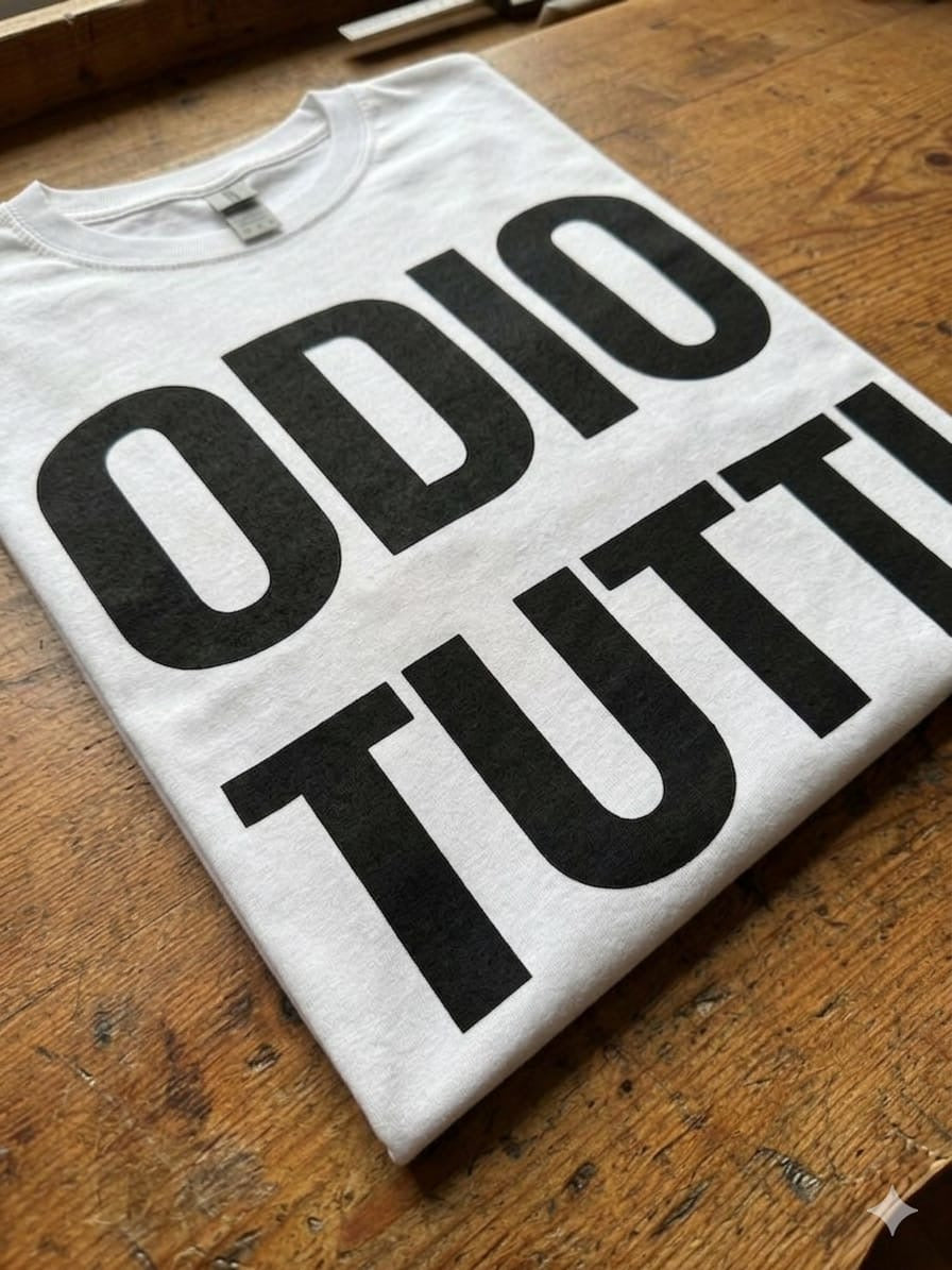 T-shirt Odio tutti Velluto OVERSIZE