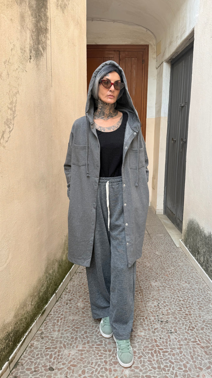 Pantaloni palazzo in lanetta grigi