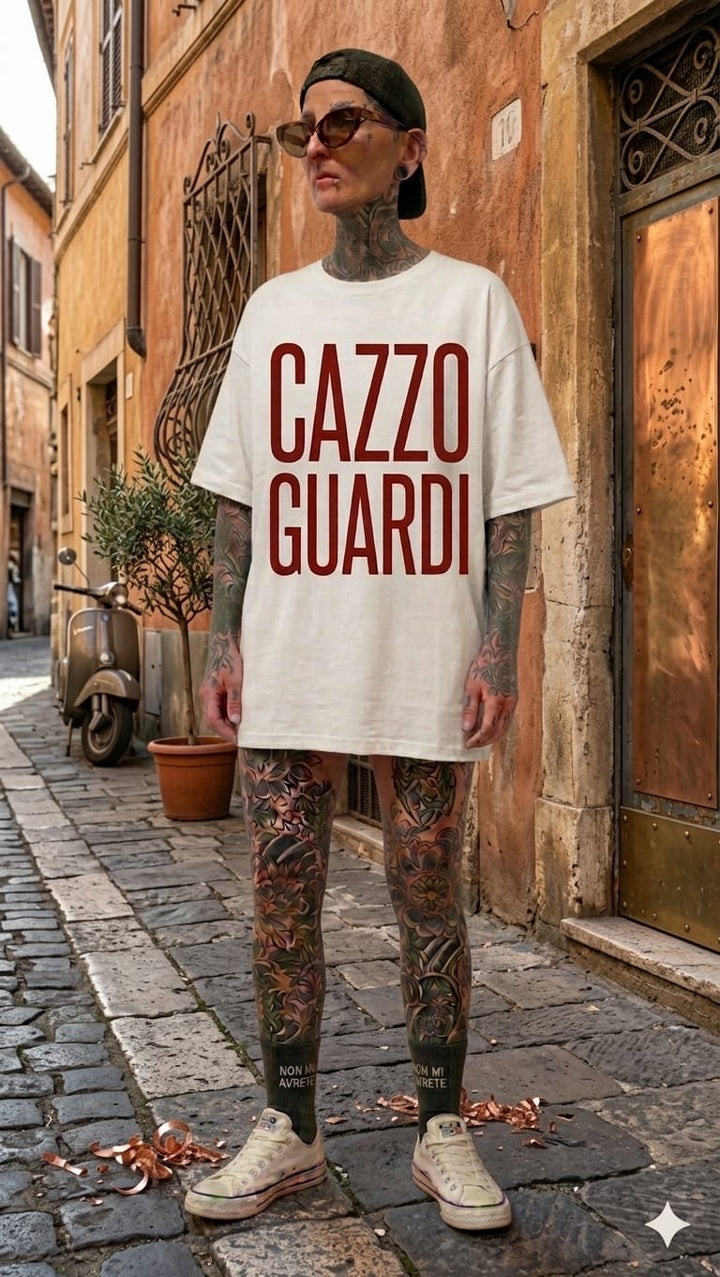 T-shirt c***o guardi Velluto OVERSIZE