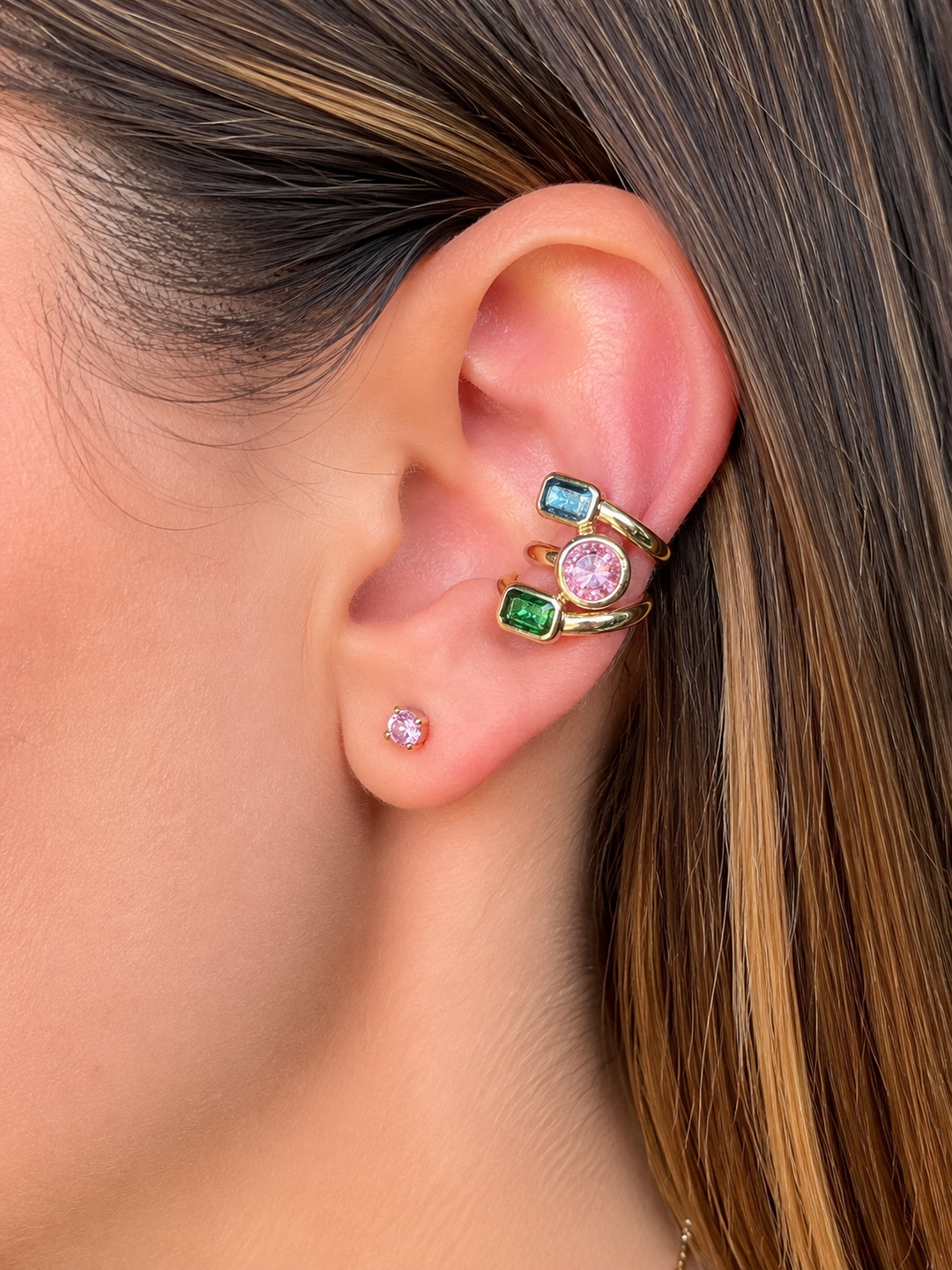 Earcuff pietre colorate