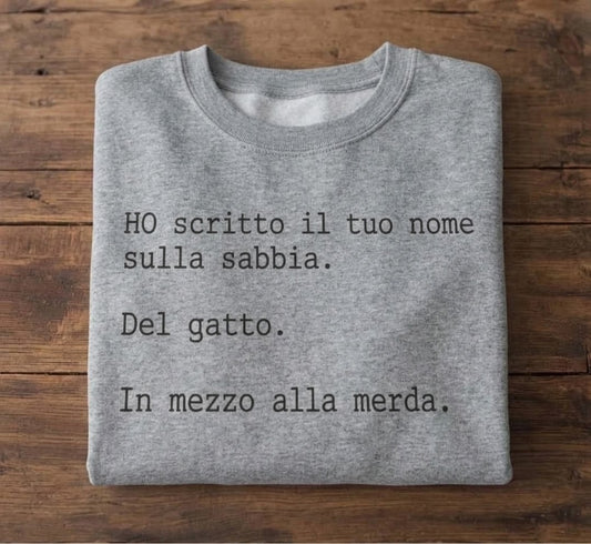 Felpa nome sulla sabbia