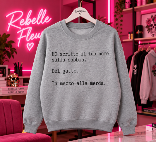 Felpa nome sulla sabbia