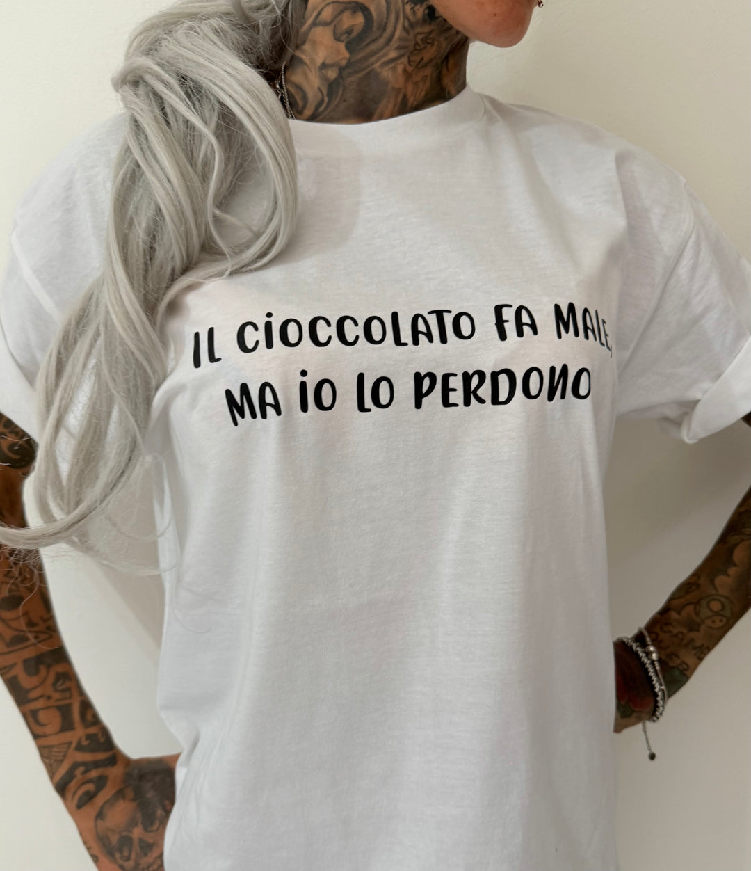 T-shirt il cioccolato fa male