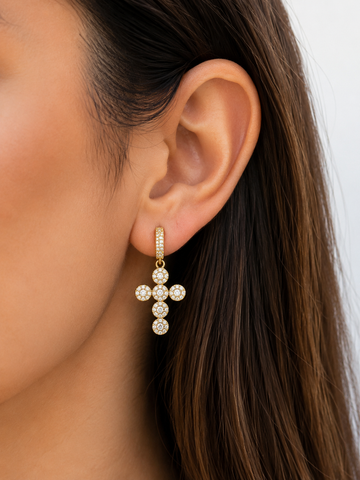 Orecchini cross shine Big Gold