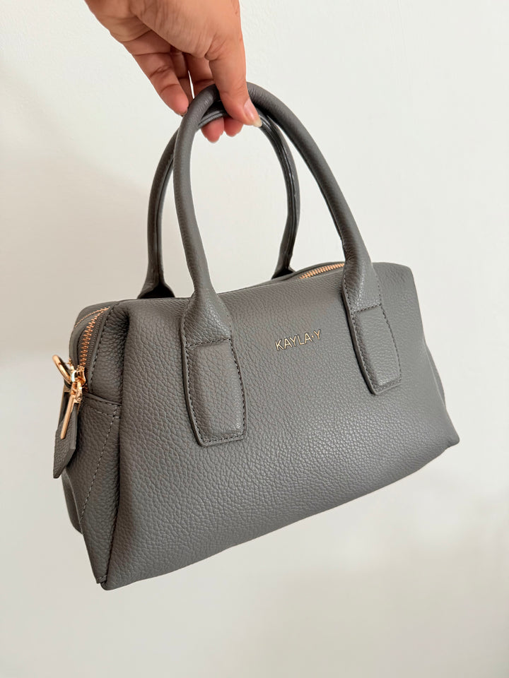 Twin zip bag grigia