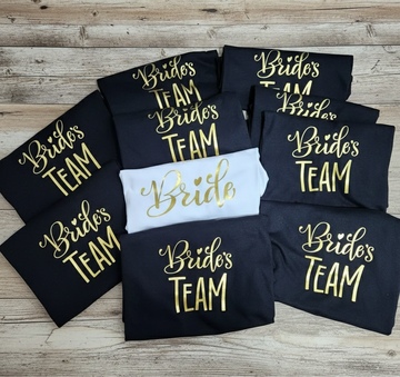 Team Bride shirt gold