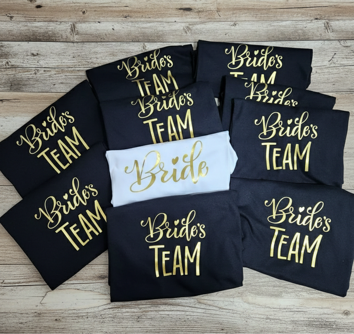 Team Bride shirt gold