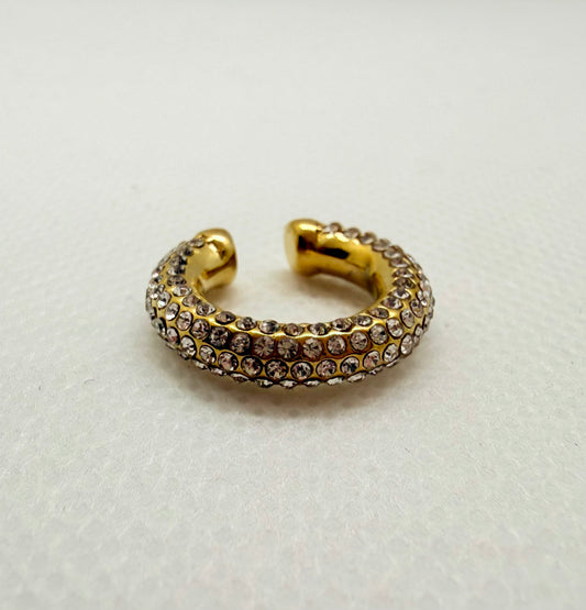 Earcuff gold strass