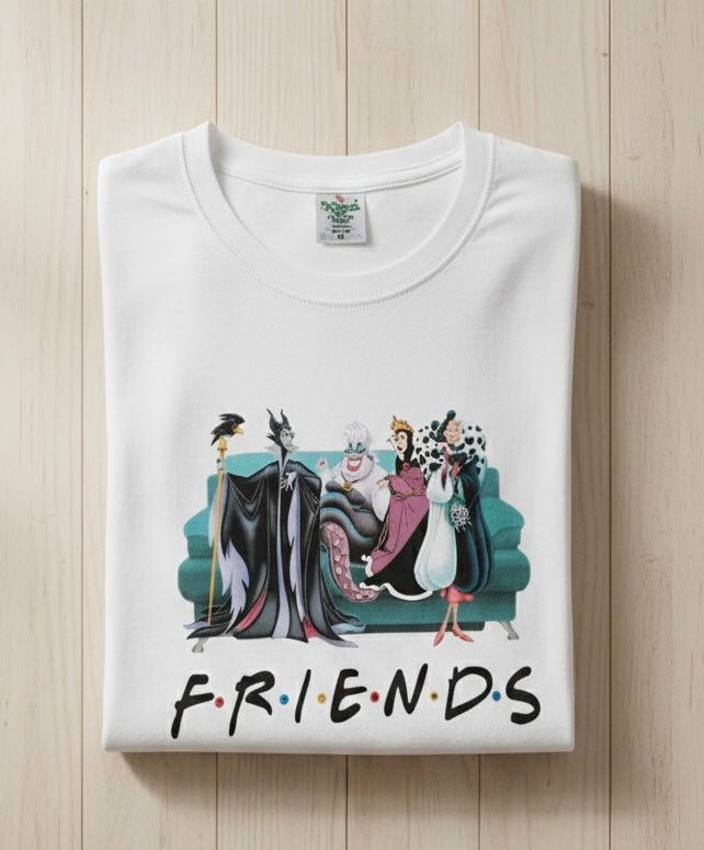 T-shirt Friends villains 4 personaggi
