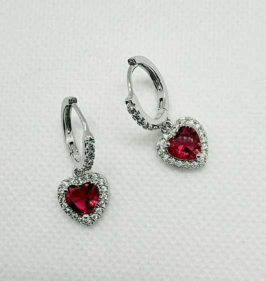 Orecchini cuore classy silver