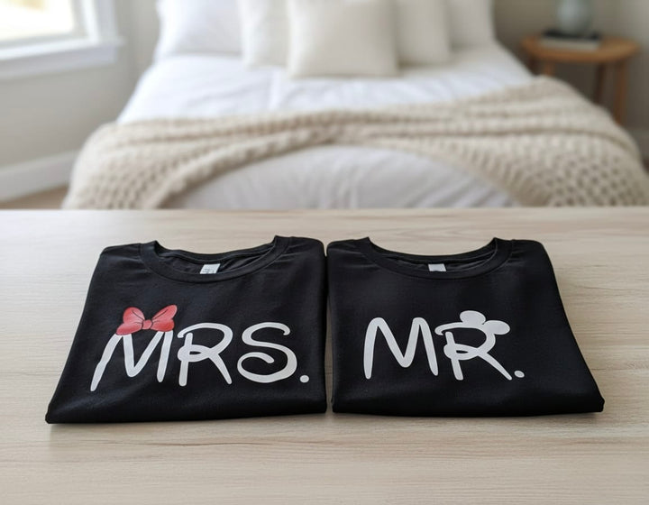 Coppia di t-shirt Mr & Mrs
