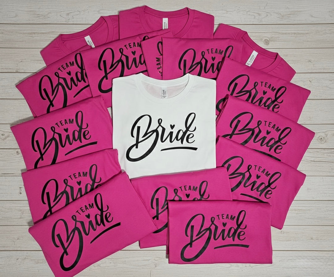 Team Bride shirt loud