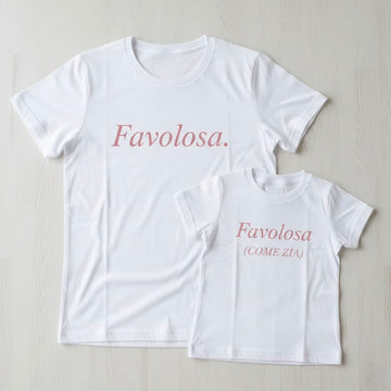 Coppia di T-shirt Favolosa come zia