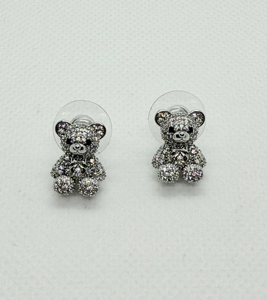 Orecchini orsetto strass