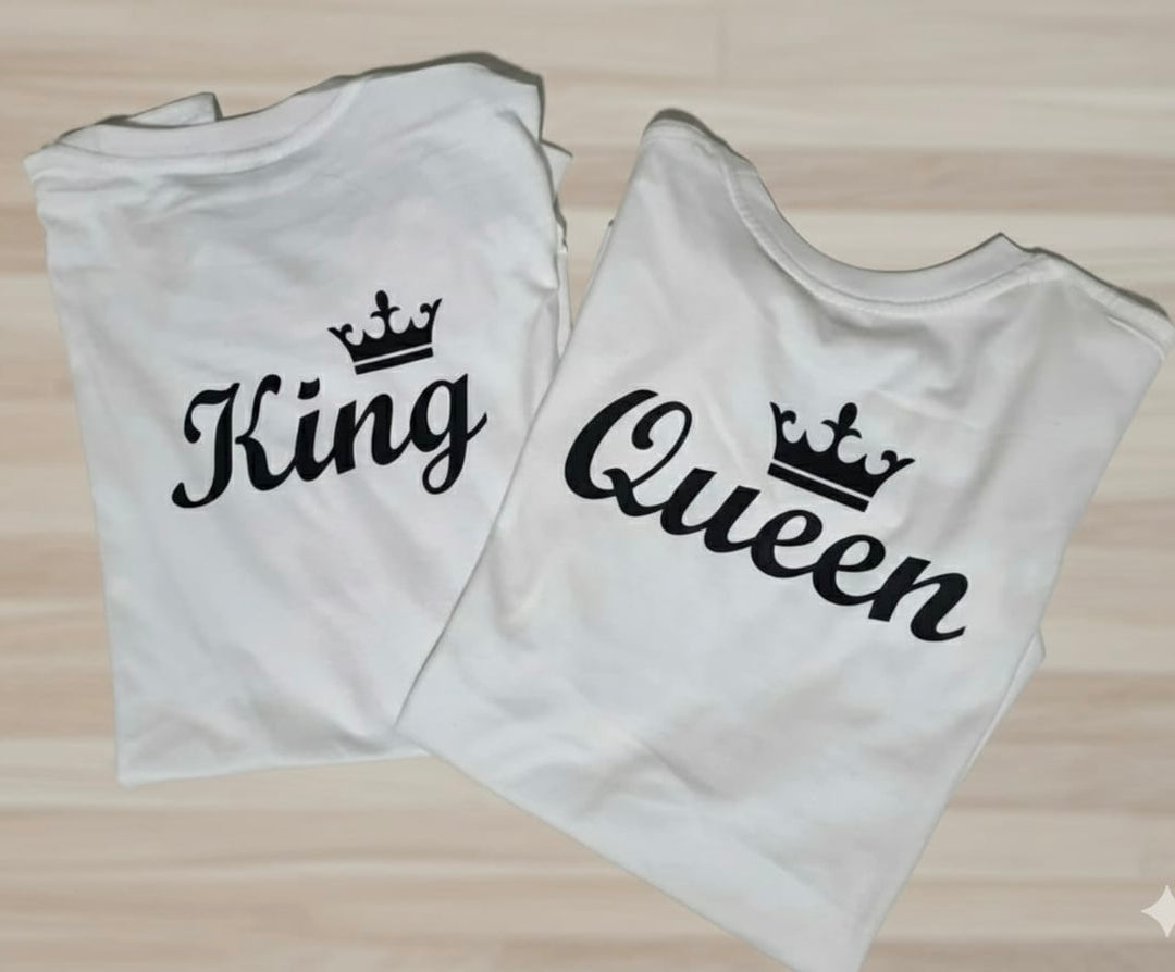 Coppia di t-shirt King e queen