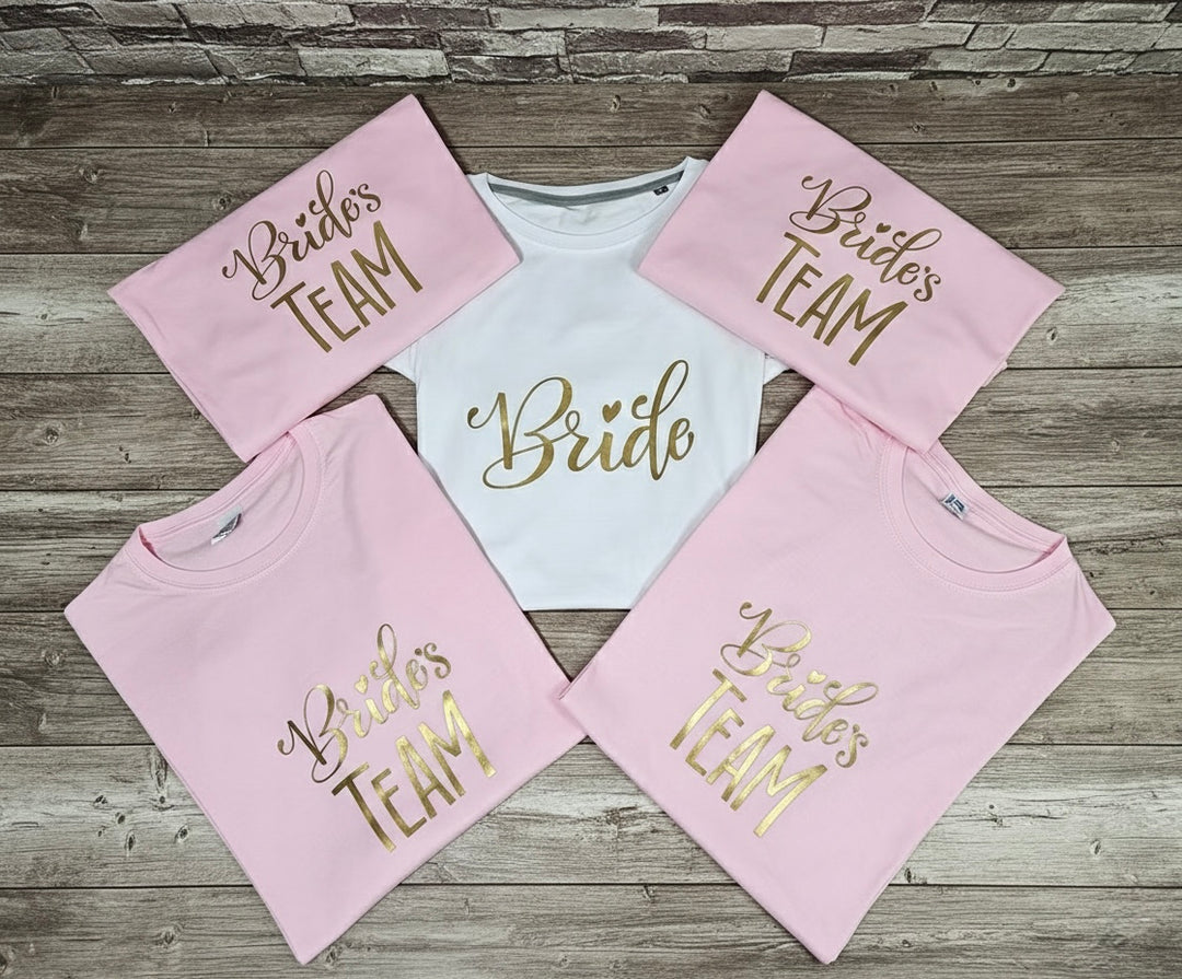Team Bride shirt gold