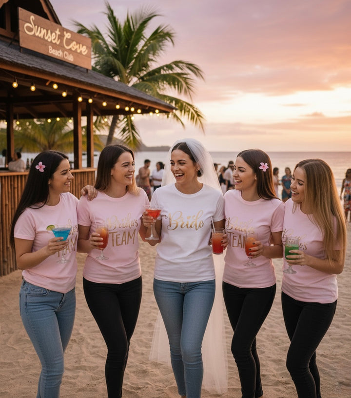 Team Bride shirt gold
