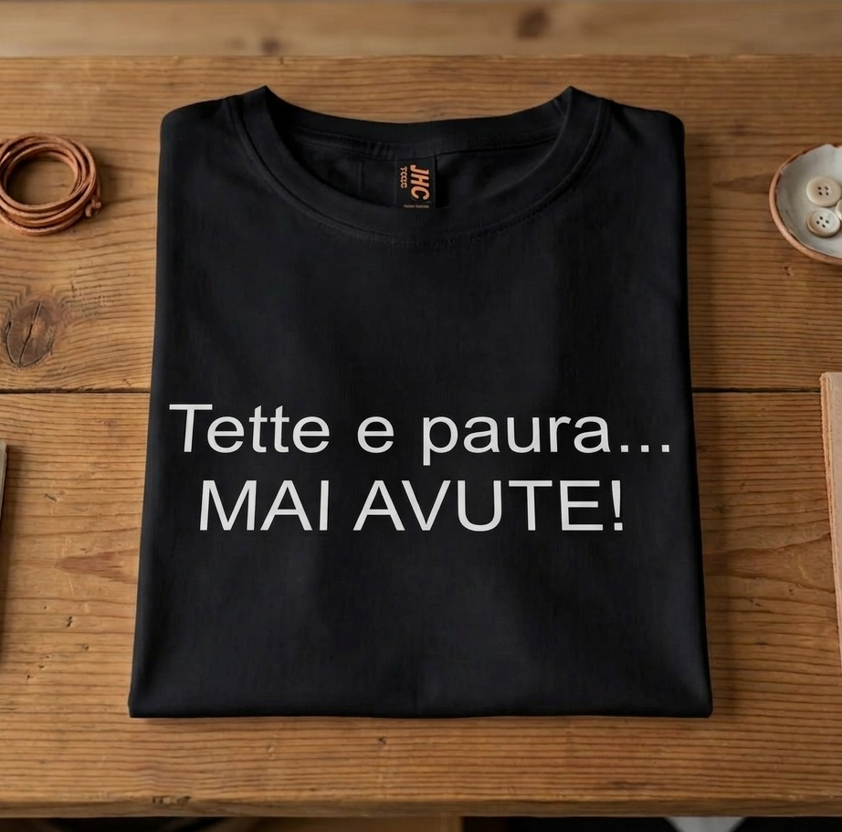 T-shirt tette e paura