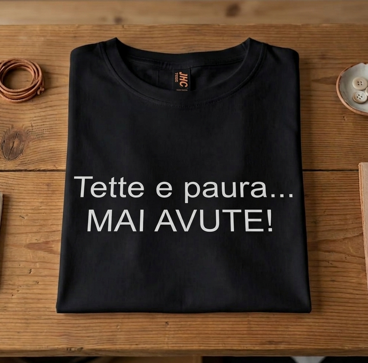 T-shirt tette e paura