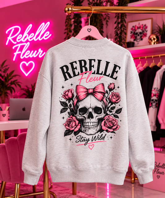 Felpa Rebelle Fleur con Zip