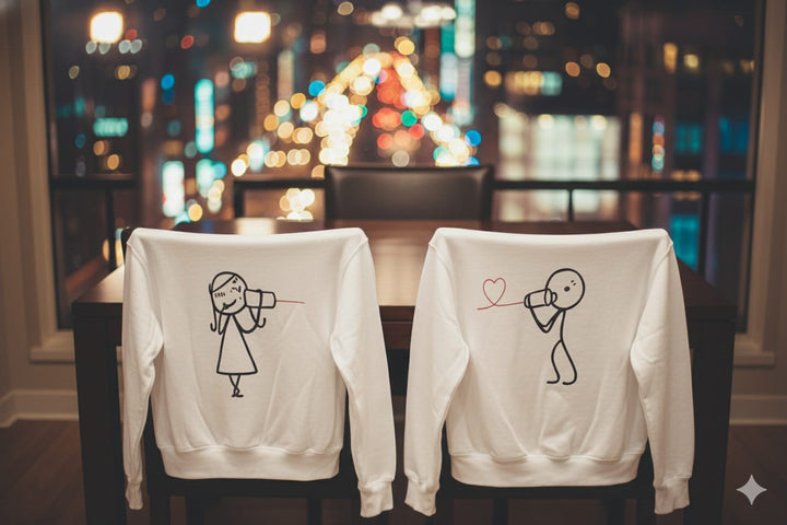 Coppia di felpe telefono