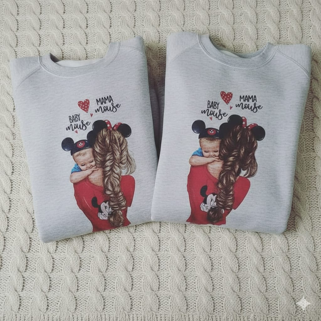 Felpa minnie e bimbo/a