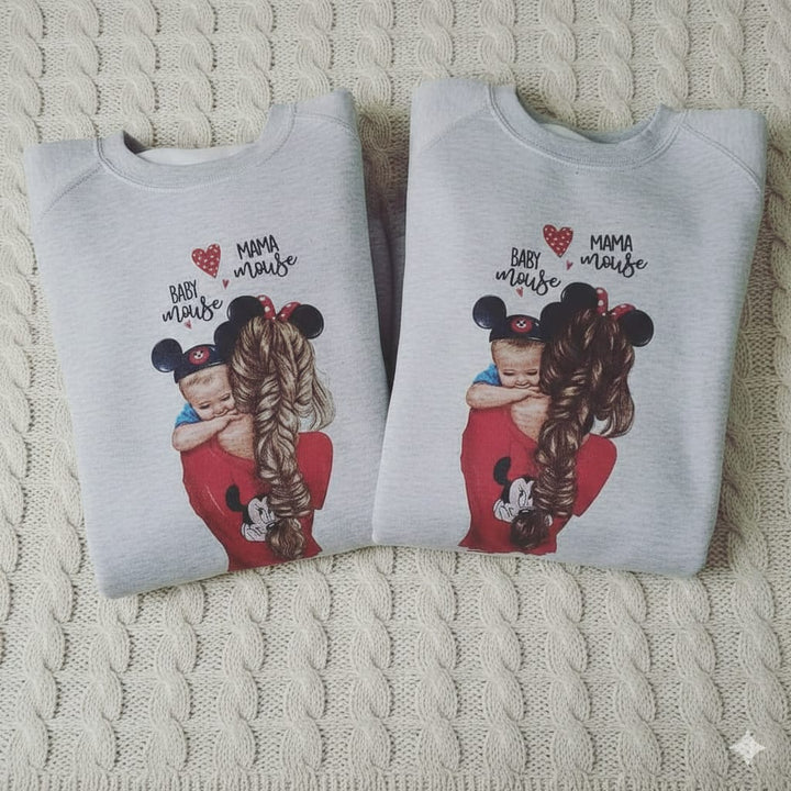 Felpa minnie e bimbo/a