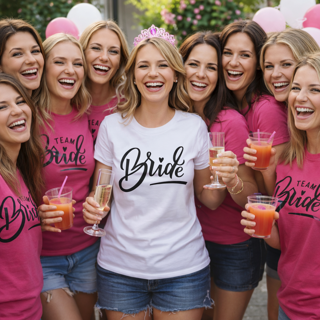Team Bride shirt loud