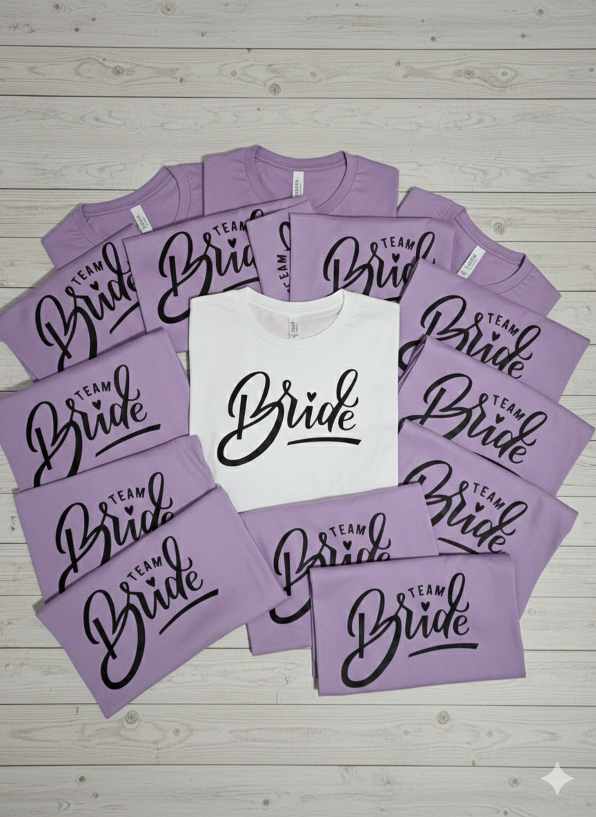 Team Bride shirt loud