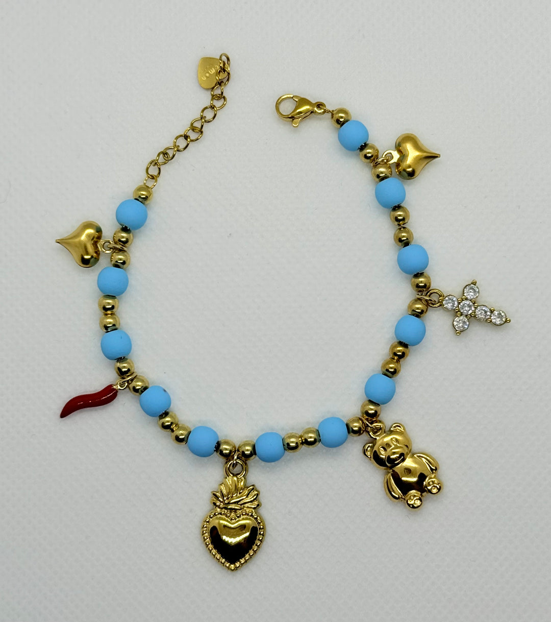 Bracciale charmy azzurro