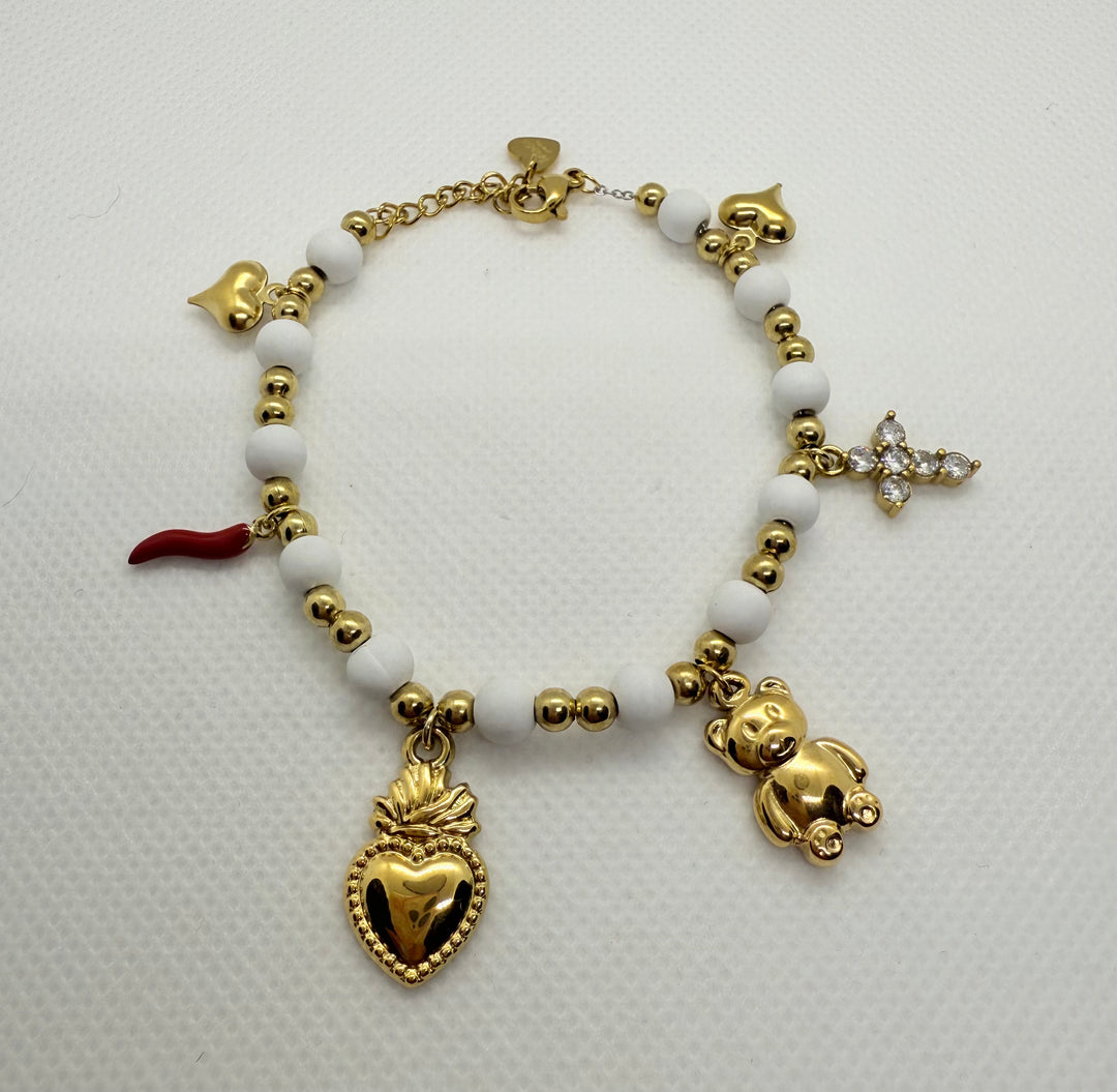 Bracciale charmy Bianco