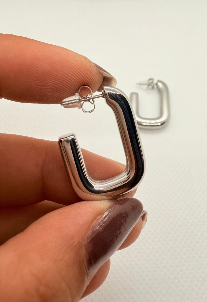 Orecchini Rectangular silver