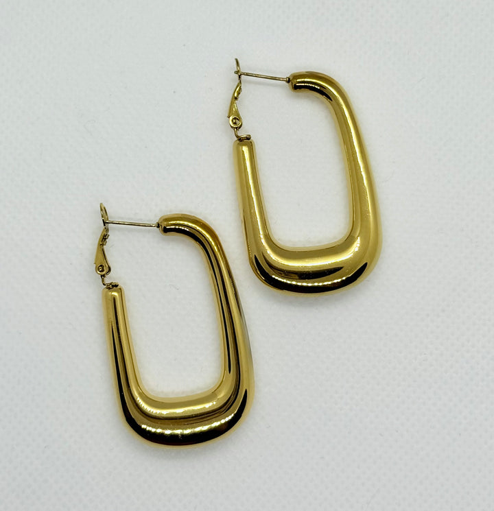 Orecchini Rectangular Gold Big