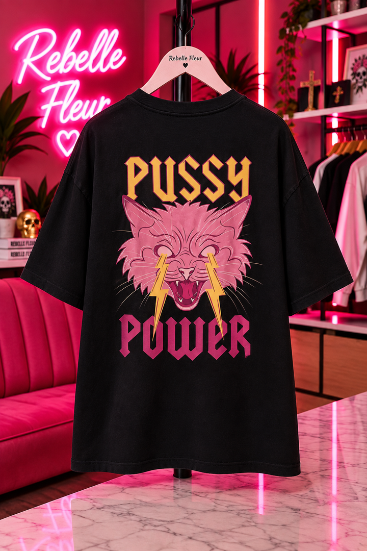 T-shirt Pussy power OVERSIZE