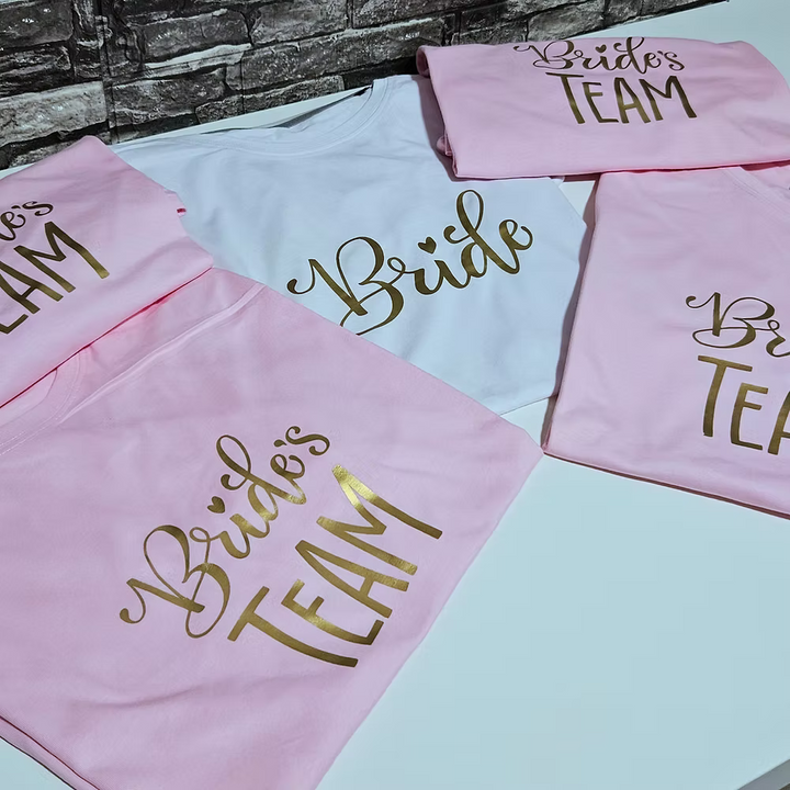Team Bride shirt gold