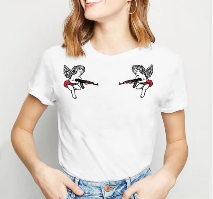 T-shirt Angels and guns