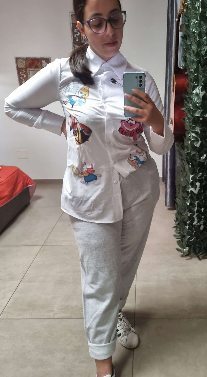 Camicia Alice in wonderland