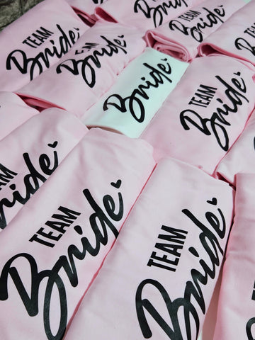 Team Bride shirt cuore lato