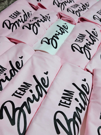 Team Bride shirt cuore lato