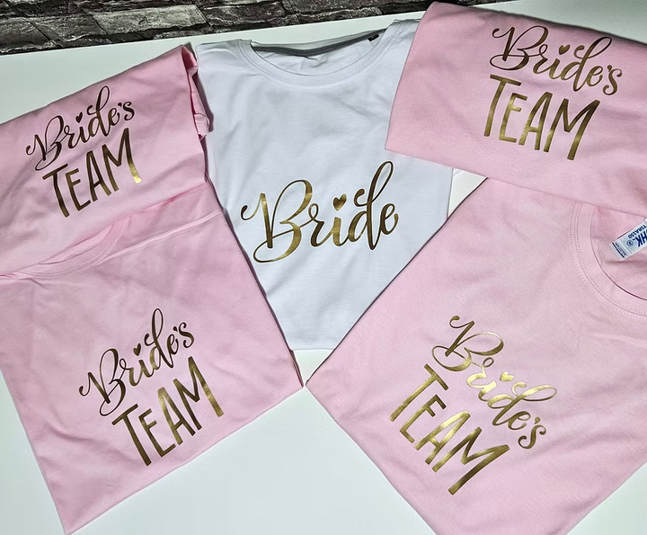 Team Bride shirt gold