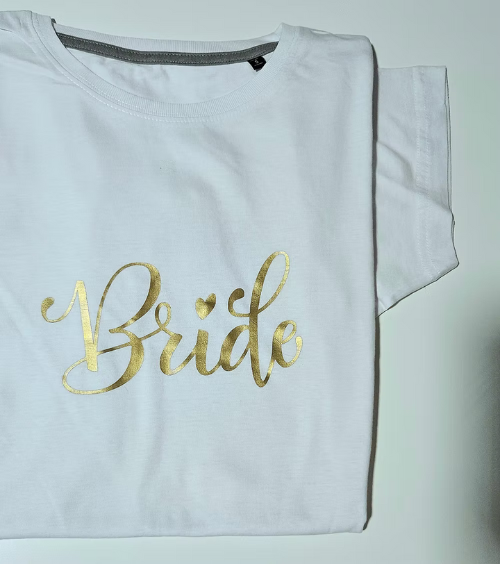 Team Bride shirt gold