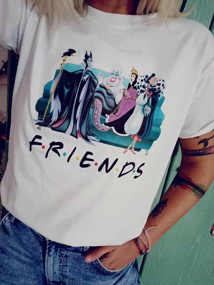 T-shirt Friends villains 4 personaggi