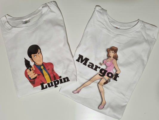 Coppia di t-shirt Lupin e Margot