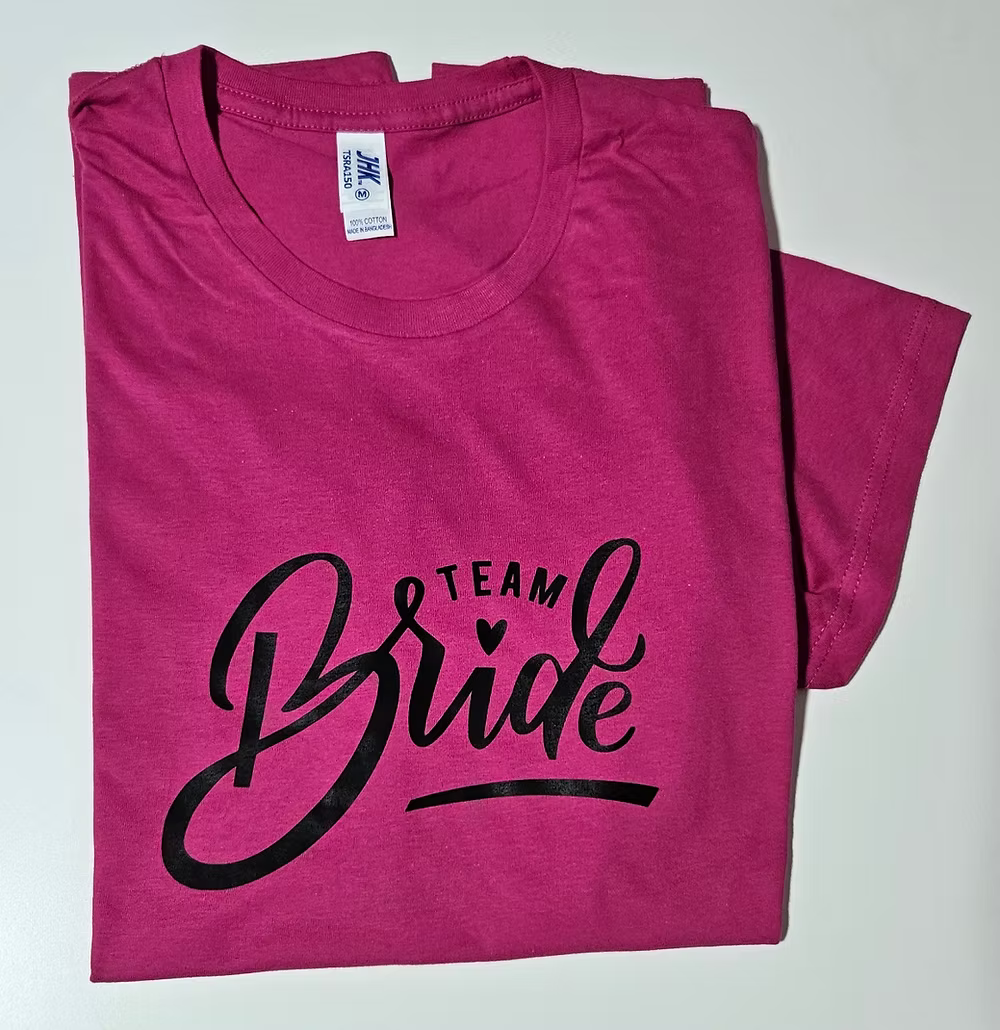 Team Bride shirt loud